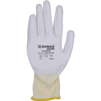 Rkawice DONAU SAFETY PU White, kat. II, rozm. 9, biae