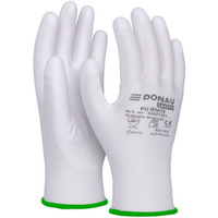 Rkawice DONAU SAFETY PU White, kat. II, rozm. 11, biae