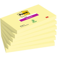 Karteczki samoprzylepne Post-it® Super Sticky (655-6SSCY-EU), 127x76mm, 6x90 kart., kanarkowy óty