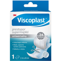 Plaster do cicia VISCOPLAST Prestopor, supermikki, 8cmx1m, biay