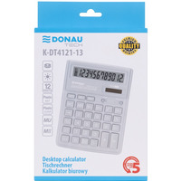 Kalkulator biurowy DONAU TECH, 12-cyfr. wywietlacz, wym. 190x143x40 mm, srebrny