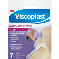 Plastry na stop VISCOPLAST Mix, 3 rozmiary, kopertka, 7szt