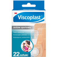 Plastry VISCOPLAST Sportowy, 3 rodzaje, 6 rozmiarów, 22szt
