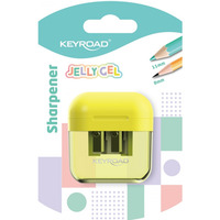 Temperówka plastikowa KEYROAD Jelly Gel, podwójna, blister, transparentna