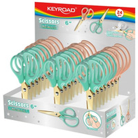 Noyczki KEYROAD Metallic, powoka tytanowa, 15, 5 cm, display, mix kolorów