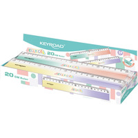 Linijka KEYROAD Jelly Gel, 20cm, display, mix kolorów