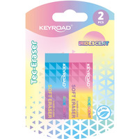 Gumka do ¶cierania KEYROAD, opalizuj±ca, 2 szt., blister, mix kolorów