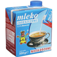 Mleko GOSTY, zagszczone, niesodzone, 0, 5 l, krótki termin wanoci