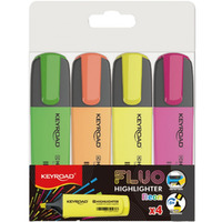 Zakrelacz KEYROAD Fluo Neon, 1-5 mm, 4 szt., etui, mix kolorów