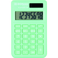 Kalkulator kieszonkowy DONAU TECH, 8-cyfr. wy�wietlacz, wym. 97x60x10 mm, jasnozielony