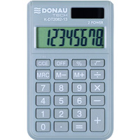 Kalkulator kieszonkowy DONAU TECH, 8-cyfr. wy�wietlacz, wym. 97x60x10 mm, jasnoszary