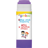 Klej w sztyfcie GIMBOO, PVP, trójk±tny, znikaj±cy, 15g, 1 szt., pakowany w displayu, fioletowy