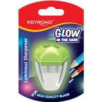 Temperówka plastikowa KEYROAD Luminious, fluorescencyjna, podwójna, blister