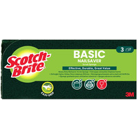 Zmywak kuchenny SCOTCH BRITE Basic, profilowany, 3 szt., óto-zielony