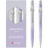 Zestaw dugopis 849 + oówek 844 Caran d’Ache Blooming Lavender, w etui, liliowo-szary