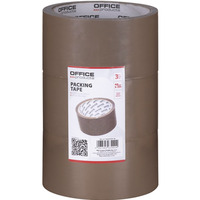 Tama pakowa OFFICE PRODUCTS, 48mm x 50y, 36mic, 3szt., brzowa