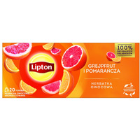 Herbata LIPTON owocowa, grejpfrut i pomaracza, 20 torebek