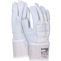 Rkawice robocze DONAU SAFETY DS-DOKGOAT, doker, skóra kozia, rozm. 10, 5/XL, szaro-biae