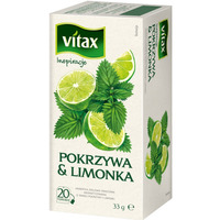 Herbata VITAX Inspiracje, pokrzywa i limonka, 20 torebek