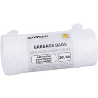 Worki na mieci DONAU HOME, azienkowe (HDPE), 20l, 40 szt., biae