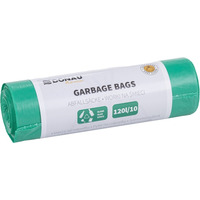 Worki na mieci DONAU HOME, do segregacji, szko (LDPE), 120l, 10 szt., zielone