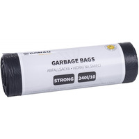 Worki na mieci DONAU HOME, mocne (LDPE), 240l, 10 szt., czarne