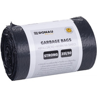 Worki na mieci DONAU HOME, mocne (LDPE), 35l, 50 szt., czarne