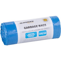Worki na mieci DONAU HOME, wizane (LDHD), 35l, 20 szt., niebieskie