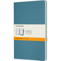 Zestaw 3 zeszytów MOLESKINE Cahier Journals, L, 13x21cm, w linie, 80 stron, brisk blue