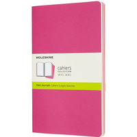 Zestaw 3 zeszytów MOLESKINE Cahier Journals, L, 13x21cm, g³adki, 80 stron, kinetic pink