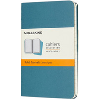 Zestaw 3 zeszytów MOLESKINE Cahier Journals, P, 9x14cm, w linie, 64 strony, brisk blue