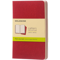 Zestaw 3 zeszytów MOLESKINE Cahier Journals, P, 9x14cm, g³adki, 64 strony, cranberry red