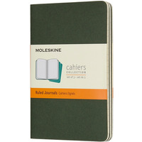 Zestaw 3 zeszytów MOLESKINE Cahier Journals, P, 9x14cm, w linie, 64 strony, myrtle green