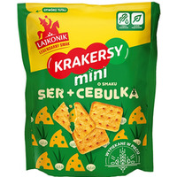 Krakersy mini LAJKONIK, ser i cebula, 100g