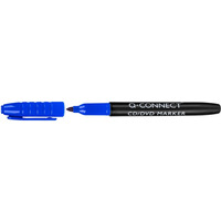 Marker do p�yt CD/DVD Q-CONNECT, 1mm (linia), zawieszka, niebieski
