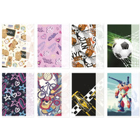 Zeszyt szkolny GIMBOO, A5, w kratk�, 32 kart., 70gsm, mix wzor&oacute;w