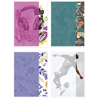 Zeszyt szkolny GIMBOO, A5, w kratk�, 60 kart., 70gsm, mix wzor&oacute;w