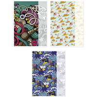 Zeszyt szkolny GIMBOO, A4, w kratk�, 32 kart., 70gsm, mix wzor&oacute;w