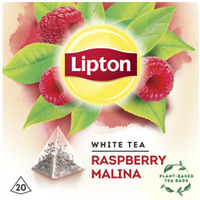 Herbata LIPTON bia³a, malina, 20 torebek