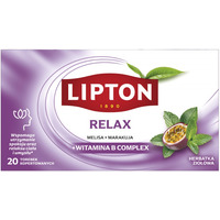 Herbata LIPTON Functional, zio³owa, relax, 20 kopert