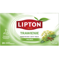 Herbata LIPTON Functional, zio³owa, trawienie, 20 kopert