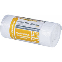 Worki na śmieci DONAU HOME, uniwersalne, łazienkowe, 20l, 40 szt., białe