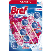 Kulki myj�co-zapachowe do toalet BREF Power Aktiv Flower, 3x50g