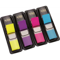 Zakadki indeksujce POST-IT® (683-4AB), PP, 12x43mm, 4x35 kart., mix kolorów neonowy