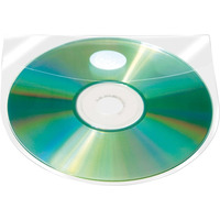 Kieszeń samoprzylepna Q-CONNECT, na 2-4 płyty CD/DVD, 127x127mm, 10szt