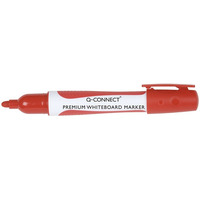 Marker do tablic Q-CONNECT Premium, gum. rkoje, okrgy, 2-3mm (linia), czerwony