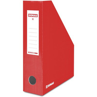 Pojemnik na dokumenty DONAU, karton, city, A4/80mm, lakierowany, czerwony