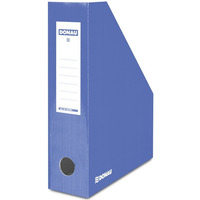 Pojemnik na dokumenty DONAU, karton, ścięty, A4/80mm, lakierowany, niebieski