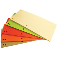 Przekadki OFFICE PRODUCTS, karton, 1/3 A4, 235x105mm, 100szt., mix kolorów