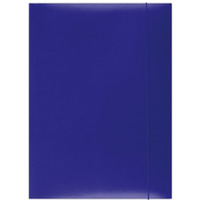 Teczka z gumk� OFFICE PRODUCTS, karton/lakier, A4, 350gsm, 3-skrz., niebieska